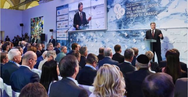 Виступ Президента Петра Порошенка на 13-й Щорічній зустрічі Ялтинської Європейської Стратегії (YES): «Світ, Європа, Україна: Шторми Змін»